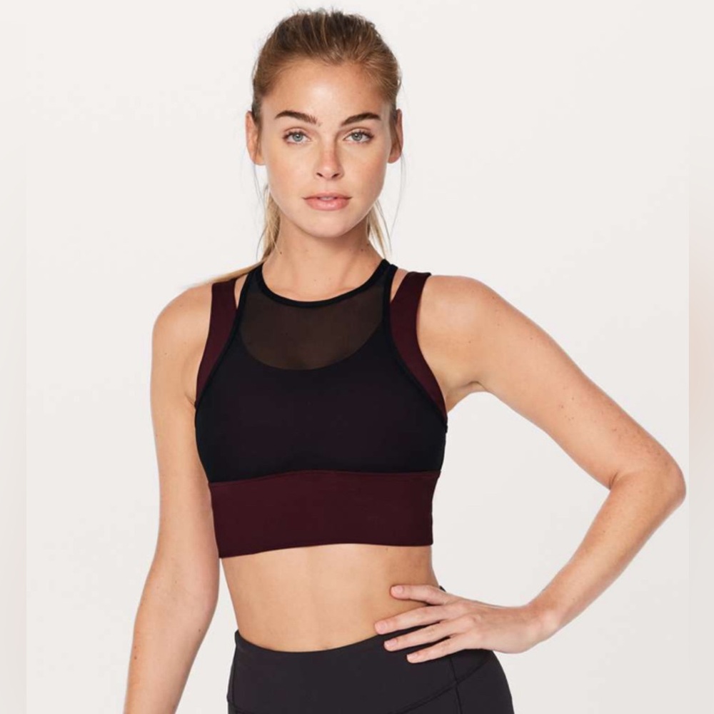LULULEMON BRA WITH LAYERED MESH - SIZE 8